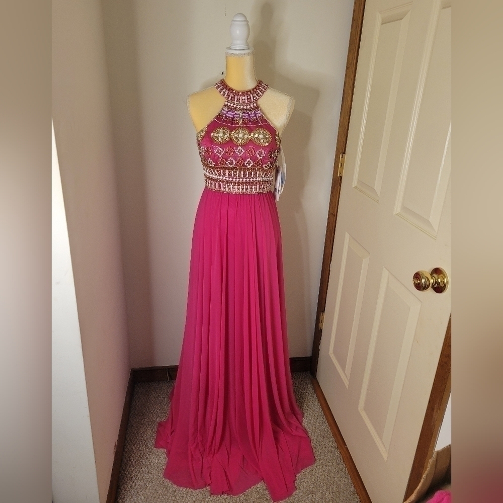 Tiffany Designs Prom Ball Gown Choker Dress - Size (0) - Excellent Condition